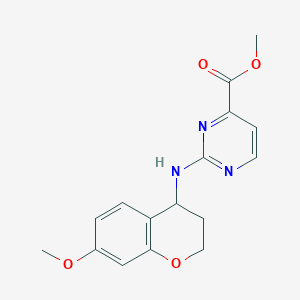 molecular formula C16H17N3O4 B7045593 methyl 2-[(7-methoxy-3,4-dihydro-2H-chromen-4-yl)amino]pyrimidine-4-carboxylate 