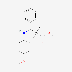 molecular formula C19H29NO3 B7045711 Methyl 3-[(4-methoxycyclohexyl)amino]-2,2-dimethyl-3-phenylpropanoate 