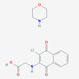 2-[(3-chloro-1,4-dioxonaphthalen-2-yl)amino]acetic acid;morpholine