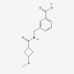 3-[[(3-Methoxycyclobutanecarbonyl)amino]methyl]benzoic acid