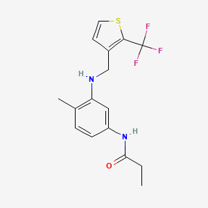 N-[4-methyl-3-[[2-(trifluoromethyl)thiophen-3-yl]methylamino]phenyl]propanamide