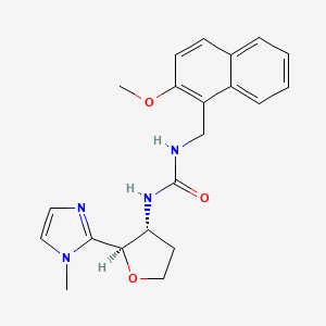 1-[(2-methoxynaphthalen-1-yl)methyl]-3-[(2R,3R)-2-(1-methylimidazol-2-yl)oxolan-3-yl]urea