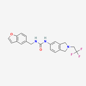 1-(1-Benzofuran-5-ylmethyl)-3-[2-(2,2,2-trifluoroethyl)-1,3-dihydroisoindol-5-yl]urea