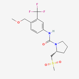 (2R)-N-[4-(methoxymethyl)-3-(trifluoromethyl)phenyl]-2-(methylsulfonylmethyl)pyrrolidine-1-carboxamide