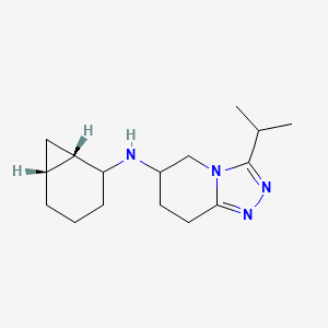 N-[(1S,6R)-2-bicyclo[4.1.0]heptanyl]-3-propan-2-yl-5,6,7,8-tetrahydro-[1,2,4]triazolo[4,3-a]pyridin-6-amine