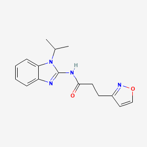 3-(1,2-oxazol-3-yl)-N-(1-propan-2-ylbenzimidazol-2-yl)propanamide