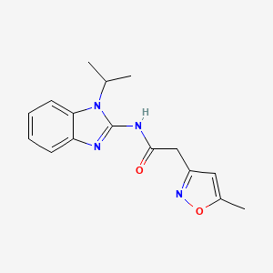 2-(5-methyl-1,2-oxazol-3-yl)-N-(1-propan-2-ylbenzimidazol-2-yl)acetamide