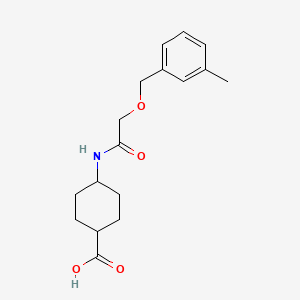 4-[[2-[(3-Methylphenyl)methoxy]acetyl]amino]cyclohexane-1-carboxylic acid