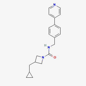 3-(cyclopropylmethyl)-N-[(4-pyridin-4-ylphenyl)methyl]azetidine-1-carboxamide