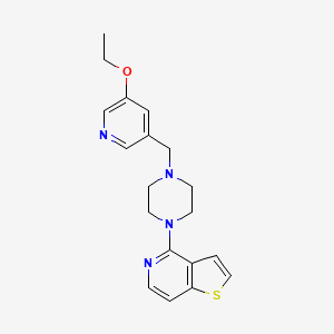 4-[4-[(5-Ethoxypyridin-3-yl)methyl]piperazin-1-yl]thieno[3,2-c]pyridine