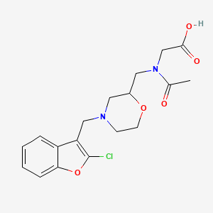 2-[Acetyl-[[4-[(2-chloro-1-benzofuran-3-yl)methyl]morpholin-2-yl]methyl]amino]acetic acid