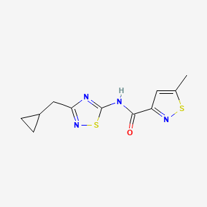 N-[3-(cyclopropylmethyl)-1,2,4-thiadiazol-5-yl]-5-methyl-1,2-thiazole-3-carboxamide