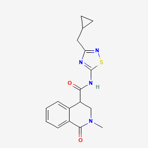 N-[3-(cyclopropylmethyl)-1,2,4-thiadiazol-5-yl]-2-methyl-1-oxo-3,4-dihydroisoquinoline-4-carboxamide