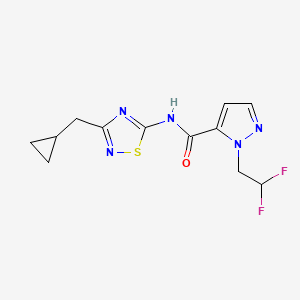 N-[3-(cyclopropylmethyl)-1,2,4-thiadiazol-5-yl]-2-(2,2-difluoroethyl)pyrazole-3-carboxamide