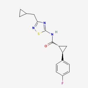 (1R,2R)-N-[3-(cyclopropylmethyl)-1,2,4-thiadiazol-5-yl]-2-(4-fluorophenyl)cyclopropane-1-carboxamide