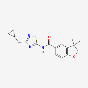 N-[3-(cyclopropylmethyl)-1,2,4-thiadiazol-5-yl]-3,3-dimethyl-2H-1-benzofuran-5-carboxamide