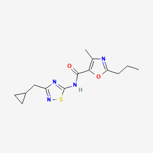 N-[3-(cyclopropylmethyl)-1,2,4-thiadiazol-5-yl]-4-methyl-2-propyl-1,3-oxazole-5-carboxamide