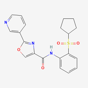 N-(2-cyclopentylsulfonylphenyl)-2-pyridin-3-yl-1,3-oxazole-4-carboxamide