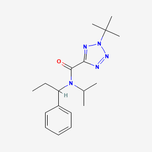 2-tert-butyl-N-(1-phenylpropyl)-N-propan-2-yltetrazole-5-carboxamide