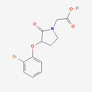 2-[3-(2-Bromophenoxy)-2-oxopyrrolidin-1-yl]acetic acid