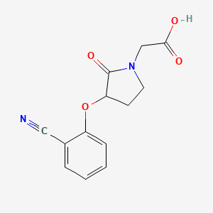 2-[3-(2-Cyanophenoxy)-2-oxopyrrolidin-1-yl]acetic acid