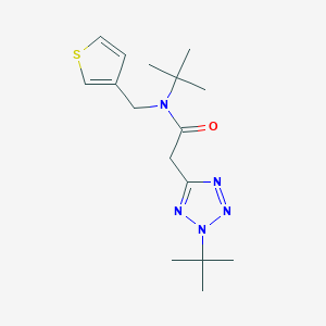 N-tert-butyl-2-(2-tert-butyltetrazol-5-yl)-N-(thiophen-3-ylmethyl)acetamide