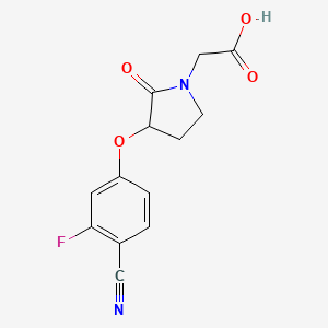 2-[3-(4-Cyano-3-fluorophenoxy)-2-oxopyrrolidin-1-yl]acetic acid