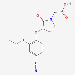 2-[3-(4-Cyano-2-ethoxyphenoxy)-2-oxopyrrolidin-1-yl]acetic acid