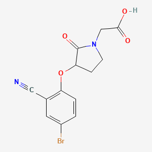 2-[3-(4-Bromo-2-cyanophenoxy)-2-oxopyrrolidin-1-yl]acetic acid