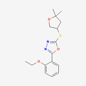 2-(5,5-Dimethyloxolan-3-yl)sulfanyl-5-(2-ethoxyphenyl)-1,3,4-oxadiazole