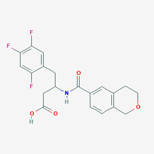 3-(3,4-dihydro-1H-isochromene-6-carbonylamino)-4-(2,4,5-trifluorophenyl)butanoic acid