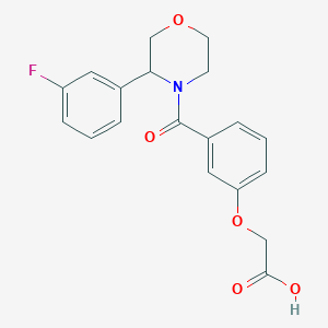 2-[3-[3-(3-Fluorophenyl)morpholine-4-carbonyl]phenoxy]acetic acid