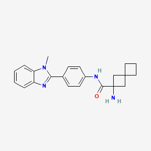 2-amino-N-[4-(1-methylbenzimidazol-2-yl)phenyl]spiro[3.3]heptane-2-carboxamide