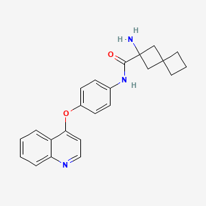 2-amino-N-(4-quinolin-4-yloxyphenyl)spiro[3.3]heptane-2-carboxamide