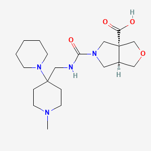 (3aR,6aR)-5-[(1-methyl-4-piperidin-1-ylpiperidin-4-yl)methylcarbamoyl]-3,4,6,6a-tetrahydro-1H-furo[3,4-c]pyrrole-3a-carboxylic acid