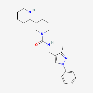 N-[(3-methyl-1-phenylpyrazol-4-yl)methyl]-3-piperidin-2-ylpiperidine-1-carboxamide