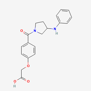 2-[4-(3-Anilinopyrrolidine-1-carbonyl)phenoxy]acetic acid