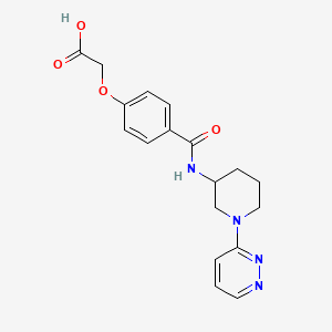 2-[4-[(1-Pyridazin-3-ylpiperidin-3-yl)carbamoyl]phenoxy]acetic acid