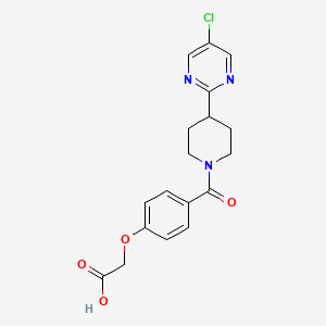 2-[4-[4-(5-Chloropyrimidin-2-yl)piperidine-1-carbonyl]phenoxy]acetic acid