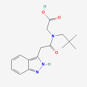 2-[2,2-dimethylpropyl-[2-(2H-indazol-3-yl)acetyl]amino]acetic acid