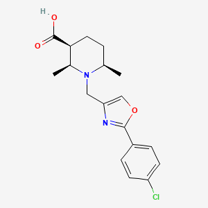 (2S,3S,6R)-1-[[2-(4-chlorophenyl)-1,3-oxazol-4-yl]methyl]-2,6-dimethylpiperidine-3-carboxylic acid