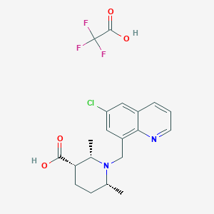 (2S,3S,6R)-1-[(6-chloroquinolin-8-yl)methyl]-2,6-dimethylpiperidine-3-carboxylic acid;2,2,2-trifluoroacetic acid