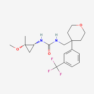 1-[(1R,2S)-2-methoxy-2-methylcyclopropyl]-3-[[4-[3-(trifluoromethyl)phenyl]oxan-4-yl]methyl]urea