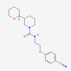 N-[2-(4-cyanophenoxy)ethyl]-3-(oxan-2-yl)piperidine-1-carboxamide