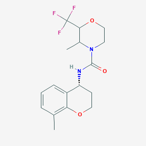 3-methyl-N-[(4R)-8-methyl-3,4-dihydro-2H-chromen-4-yl]-2-(trifluoromethyl)morpholine-4-carboxamide