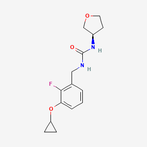 1-[(3-cyclopropyloxy-2-fluorophenyl)methyl]-3-[(3R)-oxolan-3-yl]urea