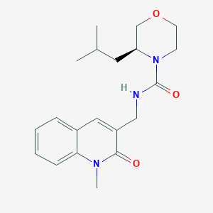 (3S)-N-[(1-methyl-2-oxoquinolin-3-yl)methyl]-3-(2-methylpropyl)morpholine-4-carboxamide