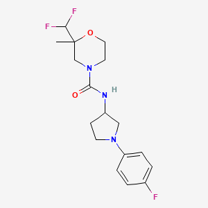 molecular formula C17H22F3N3O2 B7048161 2-(difluoromethyl)-N-[1-(4-fluorophenyl)pyrrolidin-3-yl]-2-methylmorpholine-4-carboxamide 