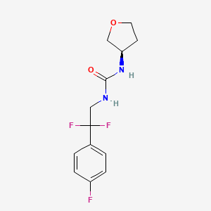 1-[2,2-difluoro-2-(4-fluorophenyl)ethyl]-3-[(3R)-oxolan-3-yl]urea