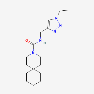 N-[(1-ethyltriazol-4-yl)methyl]-3-azaspiro[5.5]undecane-3-carboxamide